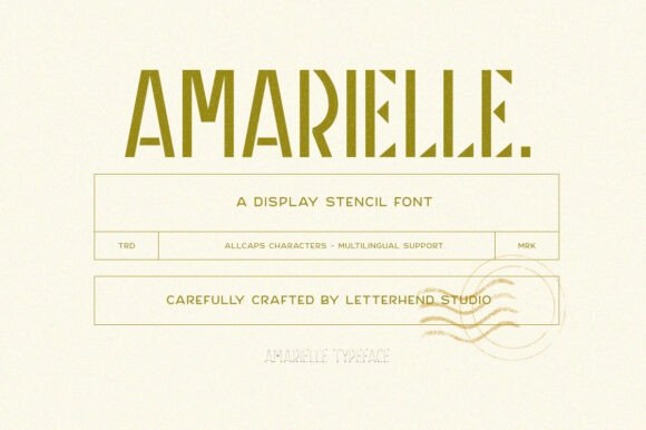 Amarielle: A Bold Stencil Display Font for Small Business Branding