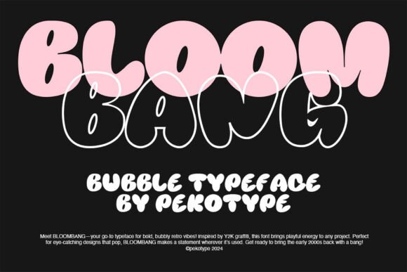 Bloombang Display Typeface for Y2K Campaign Graphics