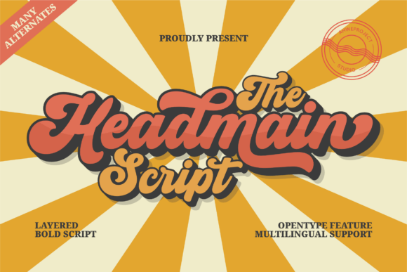 Headmain Display Font for Handmade Product Design