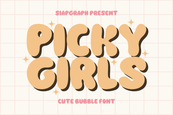 Picky Girls: A Bold Retro Display Font for Editorial Design and Content Branding