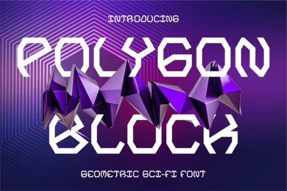 Polygon Block Font for Bold Branding
