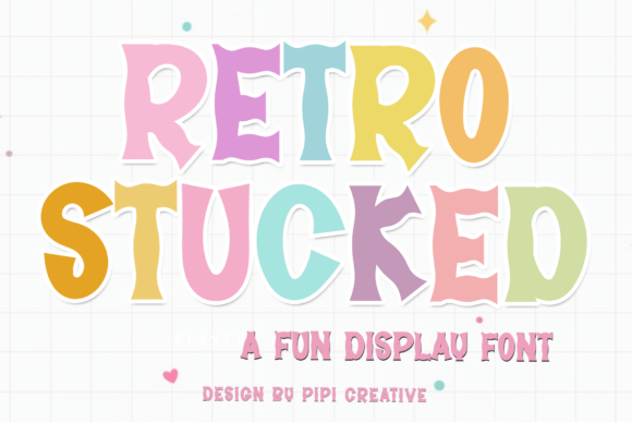 Retro Stucked Font for Creative Design