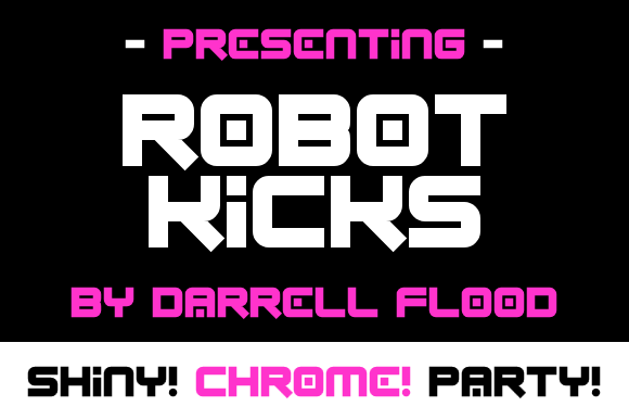 Robot Kicks Display Font for Business Branding