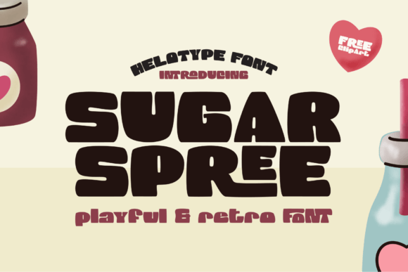 Sugar Spree: A Retro Display Font for Editorial Projects