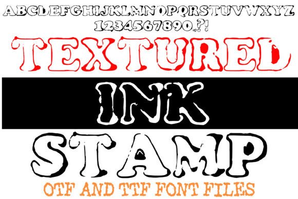 Textured Ink Stamp Font